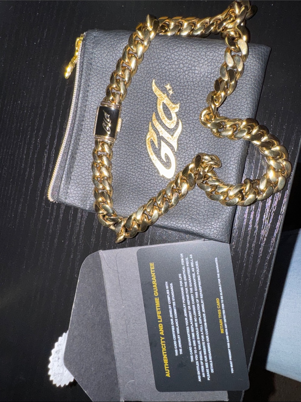 18k Gold Plated Miami Cuban Chain GLD Brand